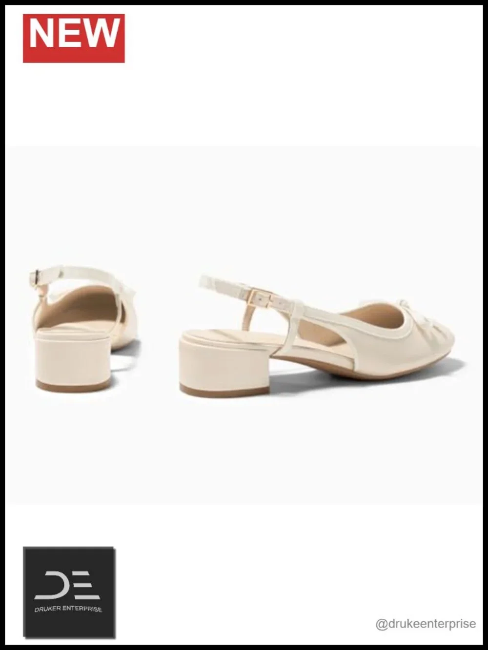 Chunky Low Heel Slingback Ballet Bow Pumps Closed Toe Wedding Dress Shoes